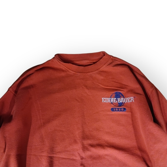 Vintage Eddie Bauer EBTEK Red Crewneck Sweater - L - Picture 2 of 3